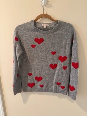 Philosophy Cashmere Heart  Crewneck Sweater